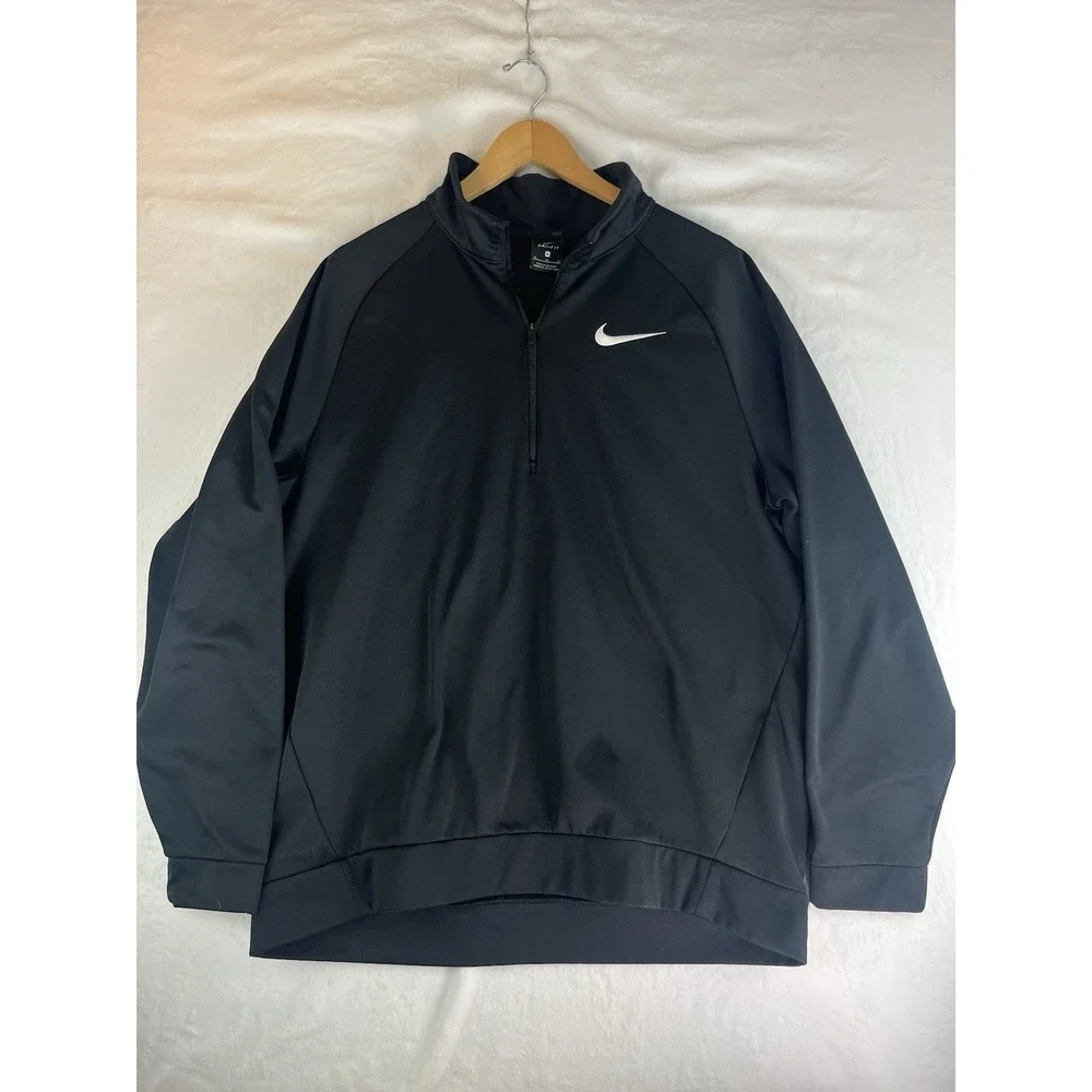 Nike Men's Therma 1/4 Zip‎ Training Top XL Style Black Sweatshirt 860497